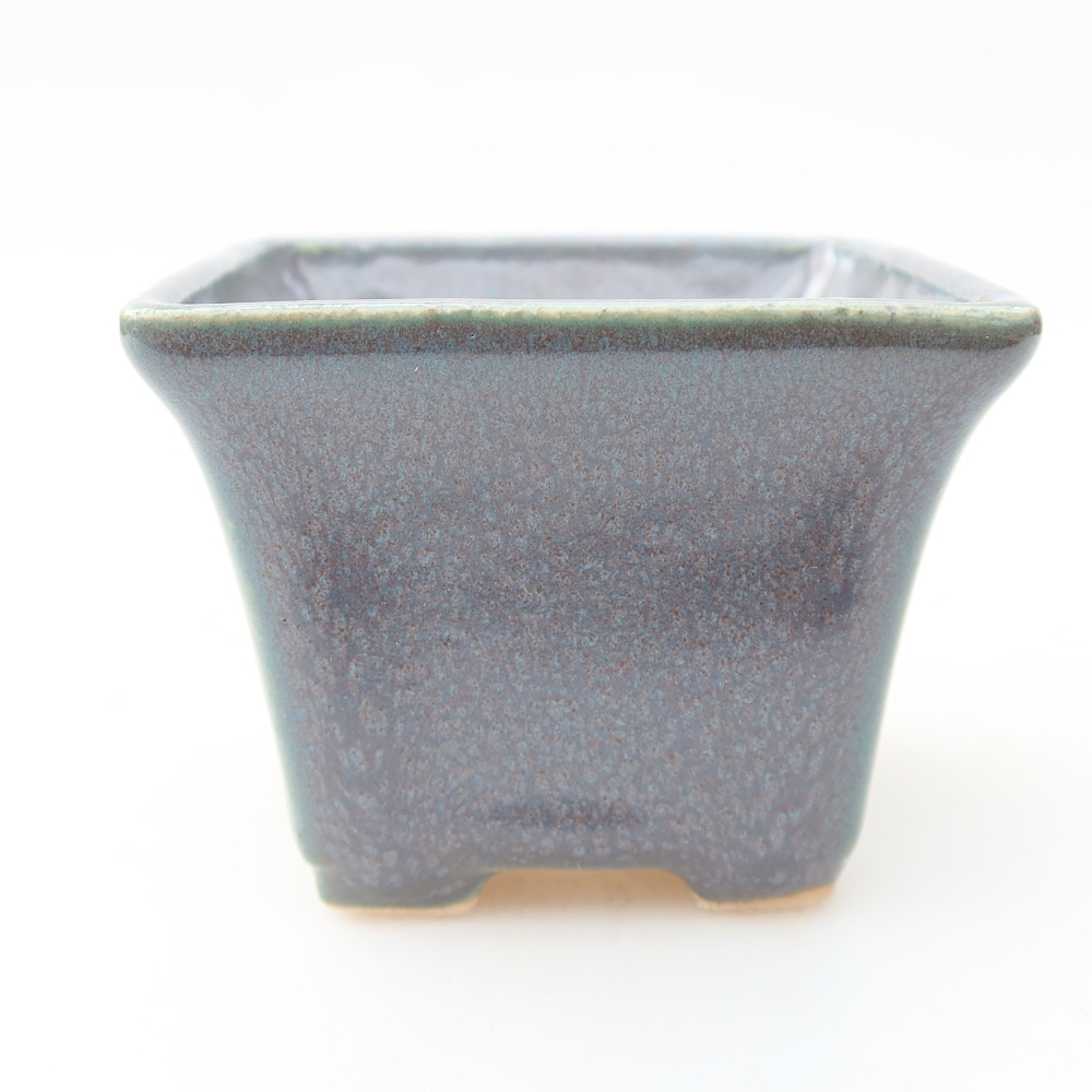 Kerámia bonsai-cserepek, 6,5 x 6,5 x 5 cm, szín: szürke