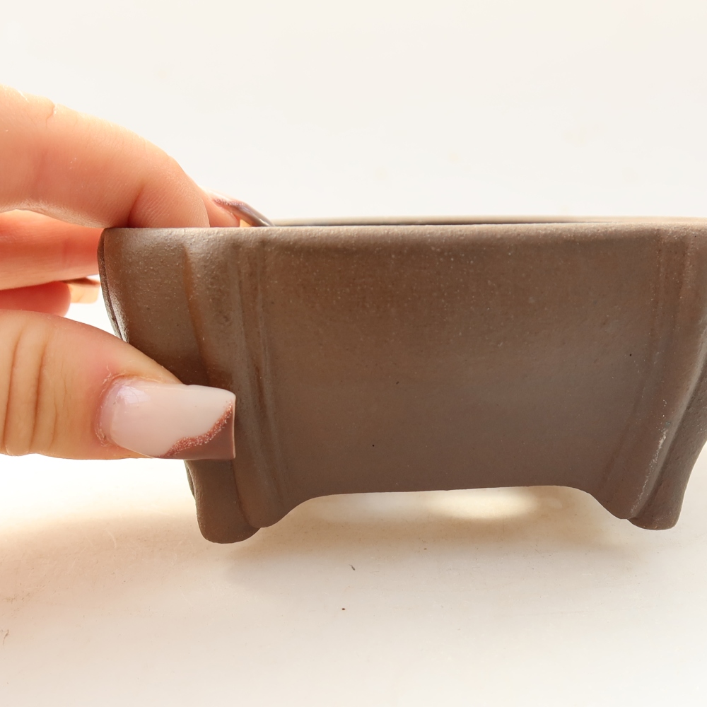 kerámia bonsai tál 10 x 10 x 5 cm, barna