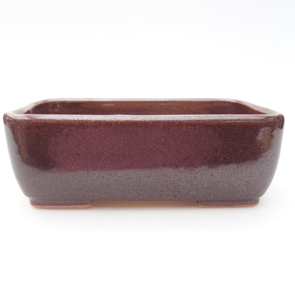 kerámia bonsai tál 16 x 11 x 5,5 cm, barna