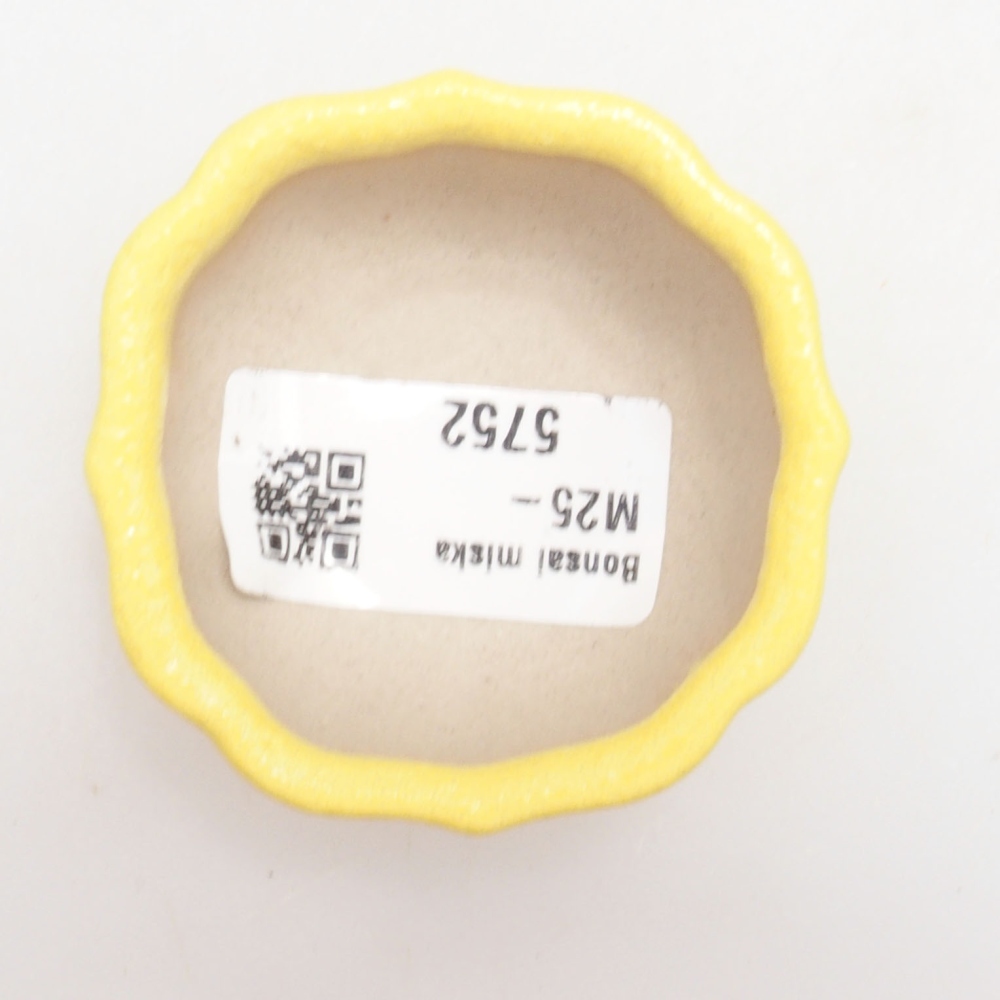 kerámia bonsai tál 5,5 x 5,5 x 3 cm, sárga