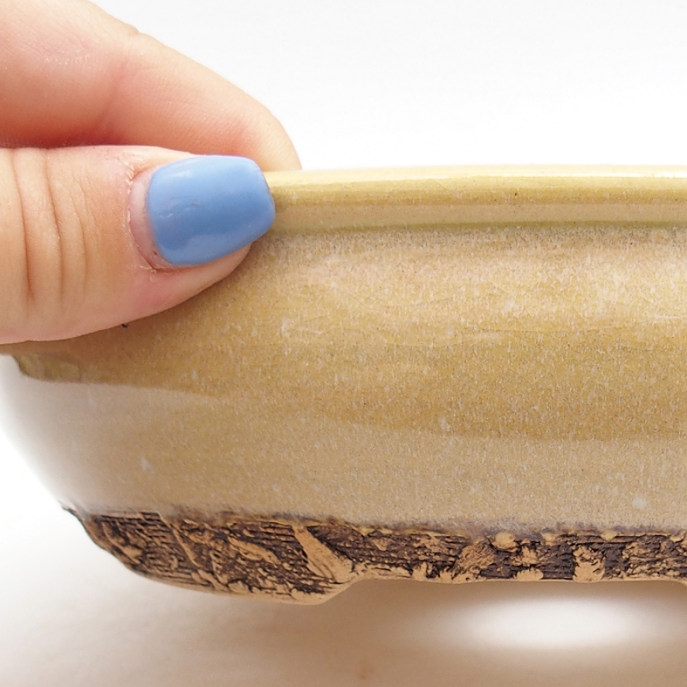 kerámia bonsai tál 18 x 18 x 5 cm, zöld