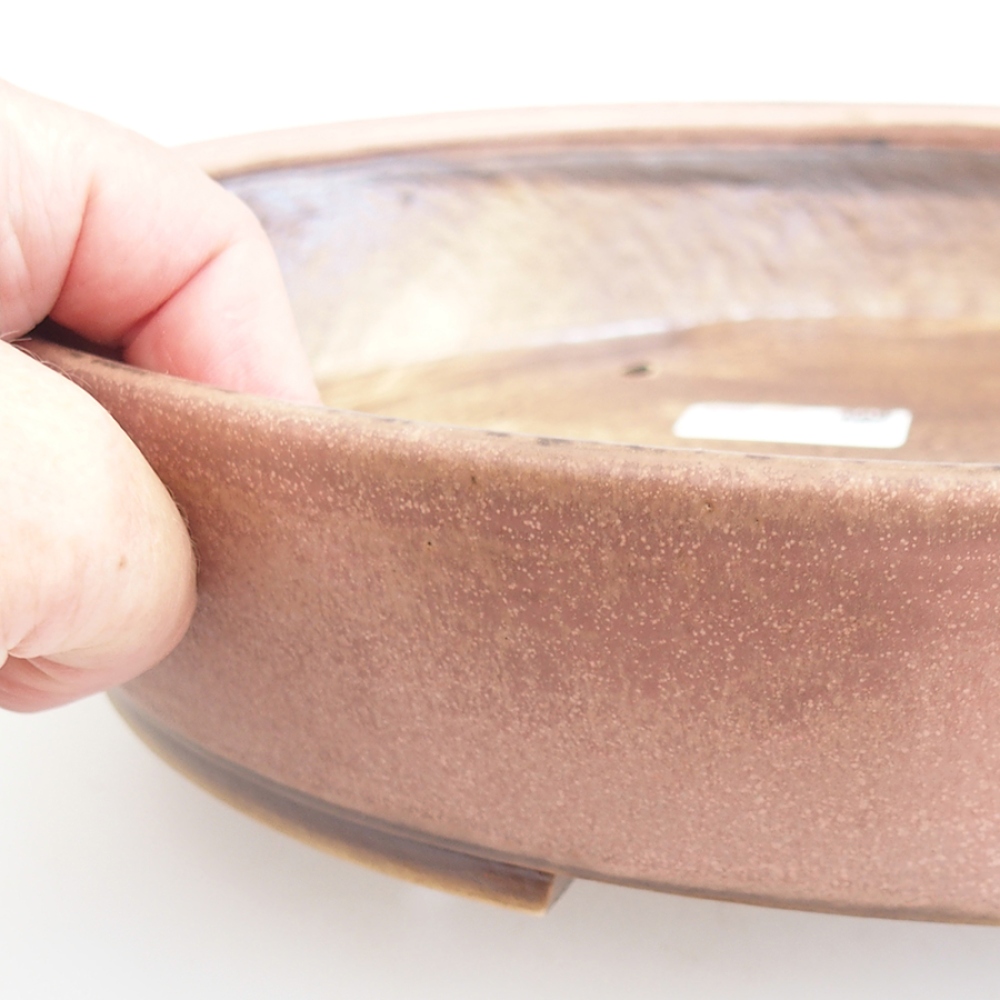 kerámia bonsai tál 31 x 26,5 x 6 cm, rózsaszínű