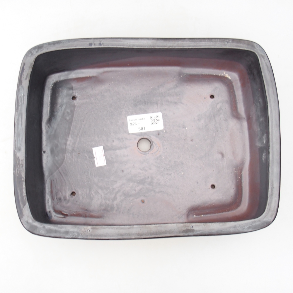 Kerámia bonsai tál 26,5 x 20 x 6,5 cm, fekete