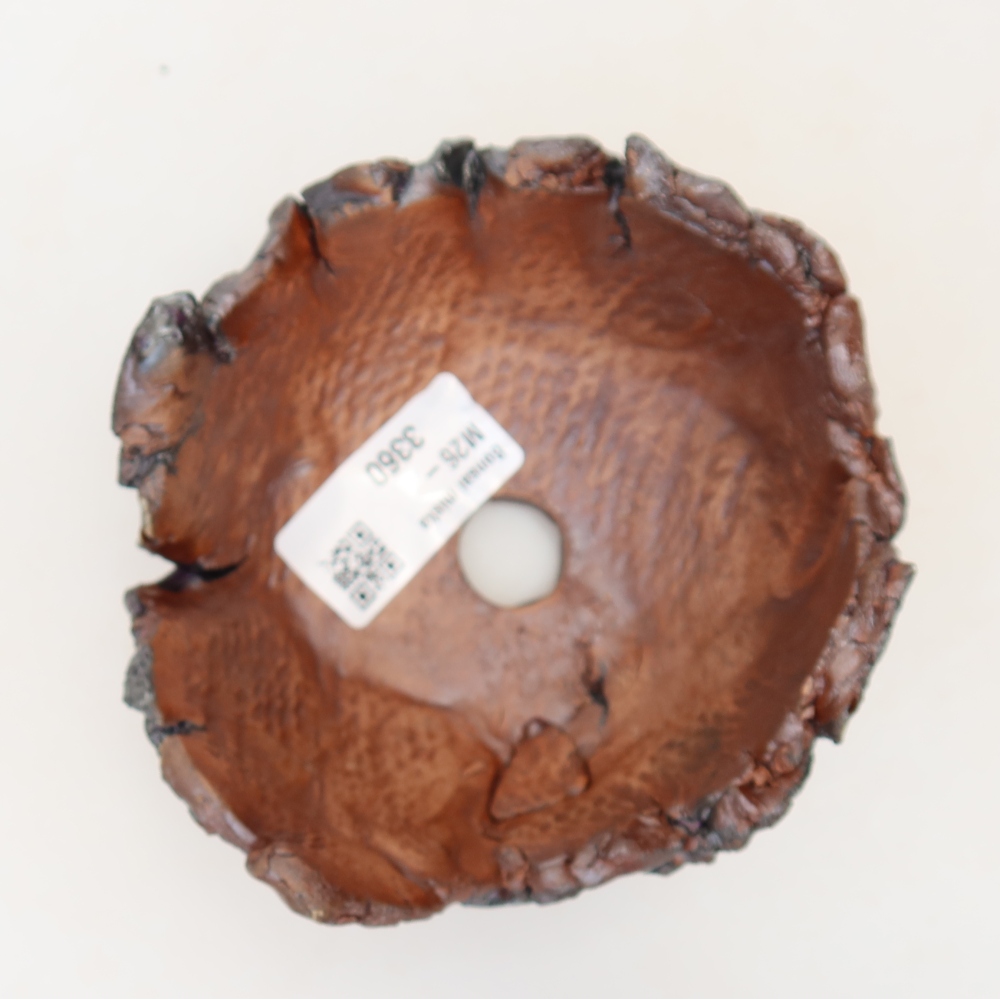 Kerámia héj, 11 x 11 x 7 cm, barna színű