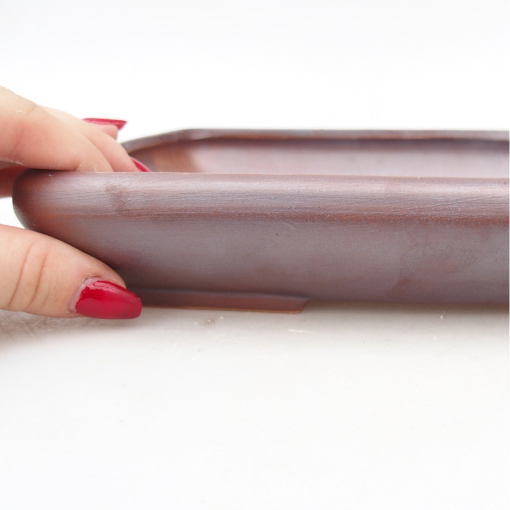 Kerámia bonsai tál 24 x 17,5 x 4 cm, fém színben