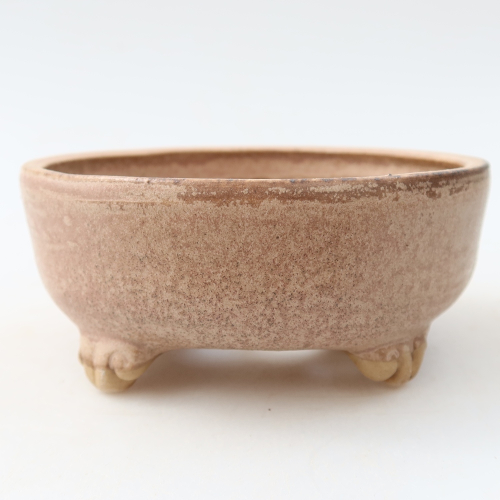 Kerámia bonsai tál, 10,5 x 10,5 x 4 cm, rózsaszín