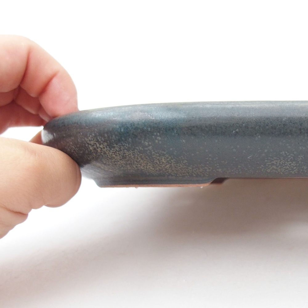 kerámia bonsai tál 22 x 17 x 5 cm, zöld