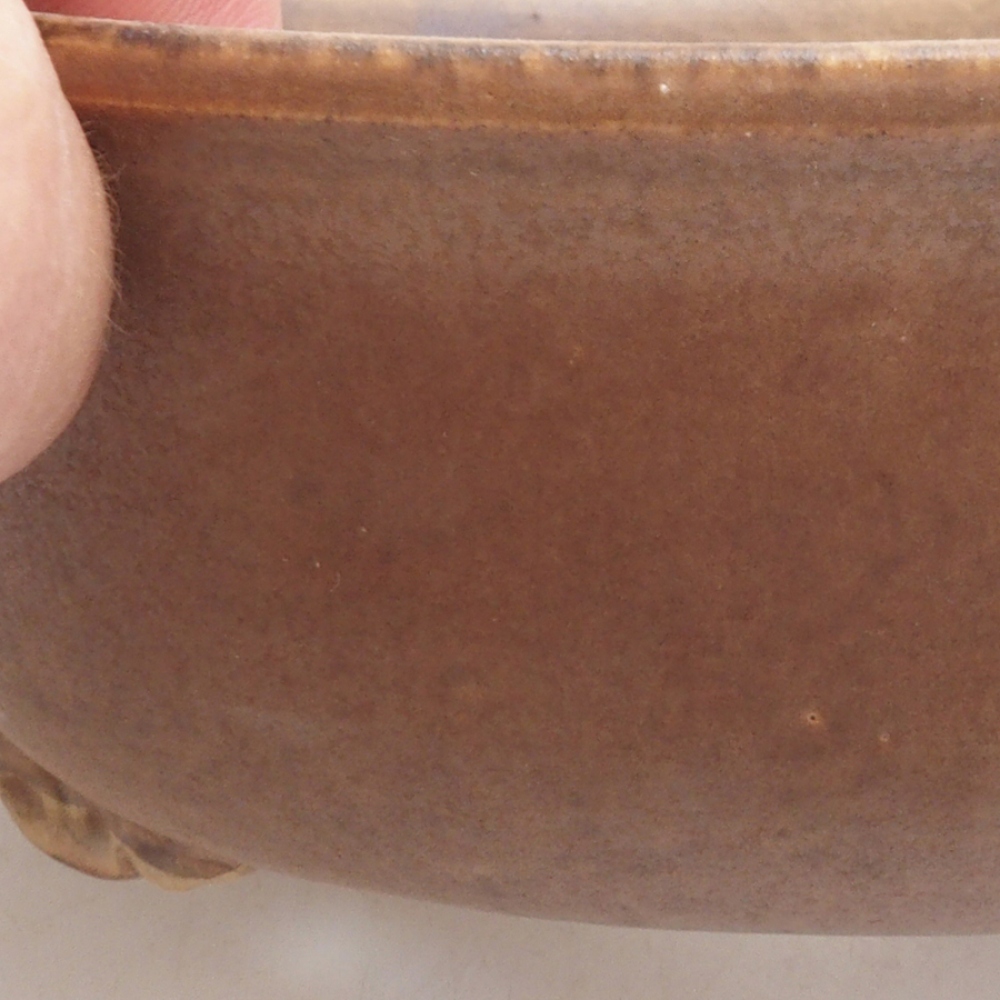 kerámia bonsai tál 10 x 8,5 x 4 cm, barna