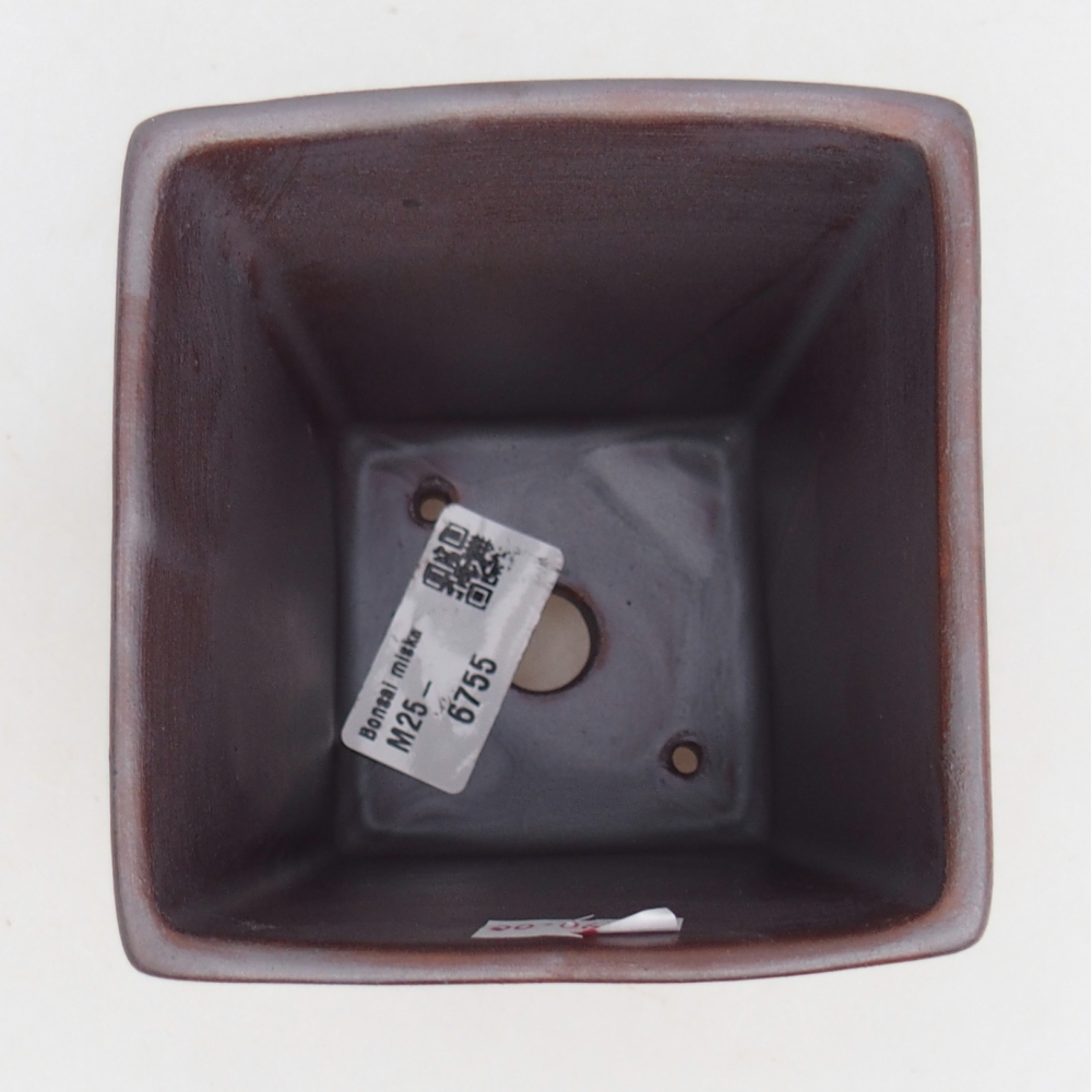 Kerámia bonsai tál 9 x 9 x 12,5 cm, fém színben