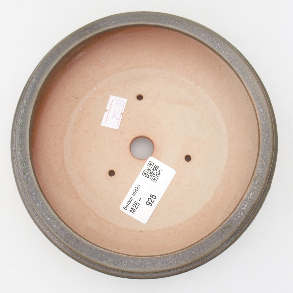 kerámia bonsai tál 16 x 16 x 4,5 cm, zöld-szürke