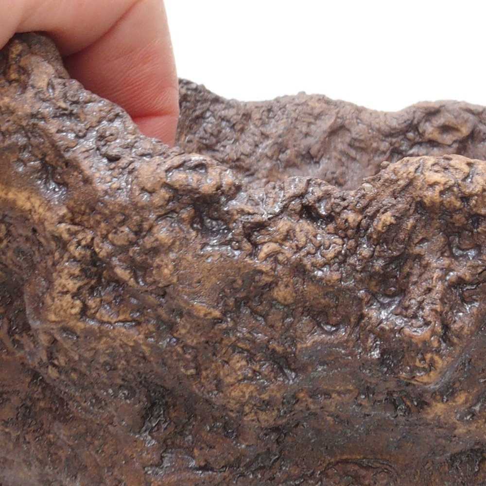 Kerámia kagyló 18 x 17 x 17,5 cm , színe barna