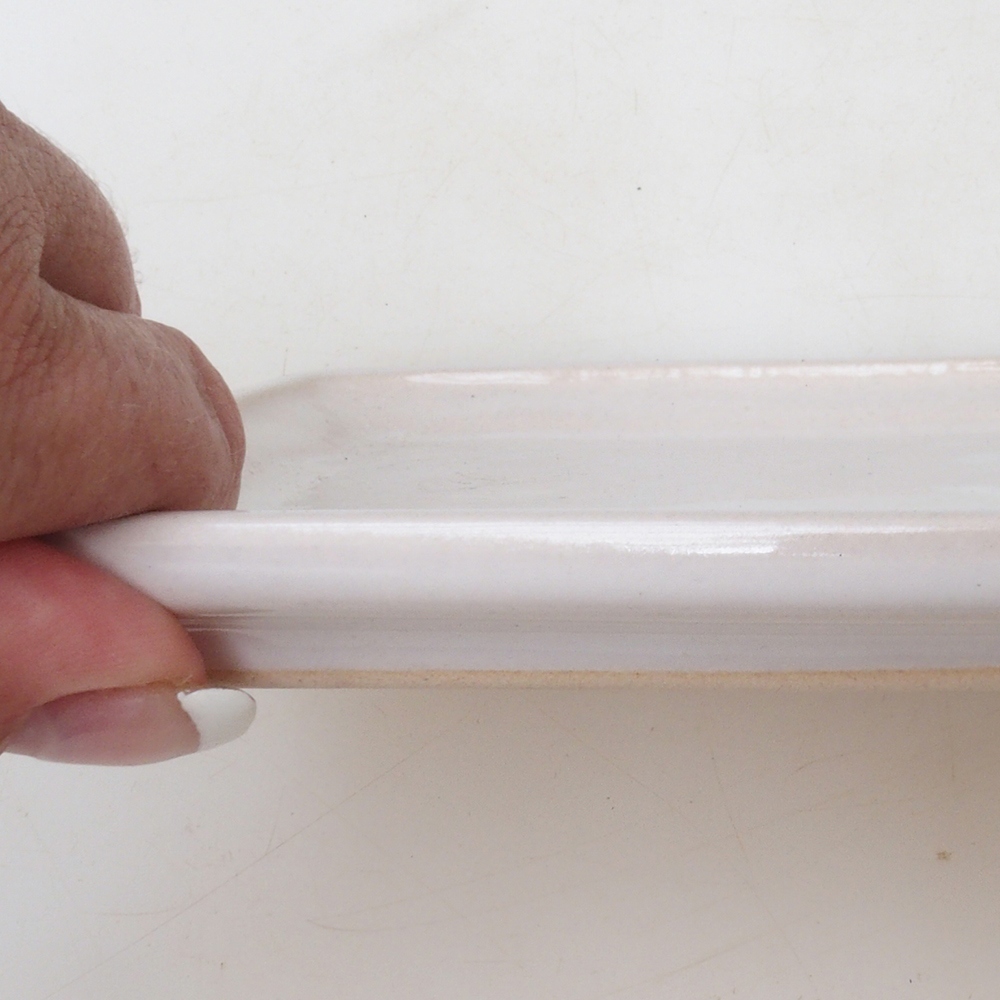 Bonsai csészealj téglalap 19,5 x 14 x 1,5 cm - fehér