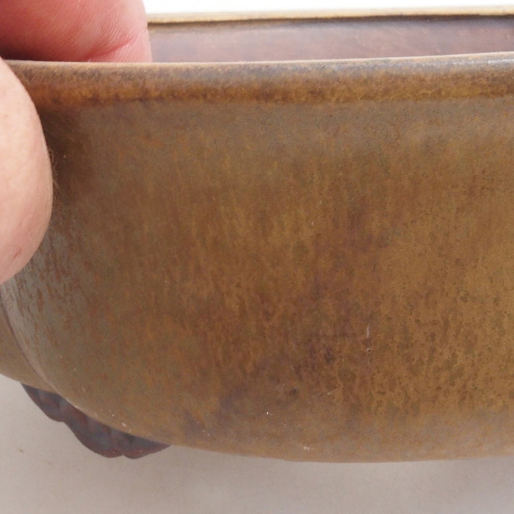 kerámia bonsai tál 10 x 8,5 x 4 cm, barna