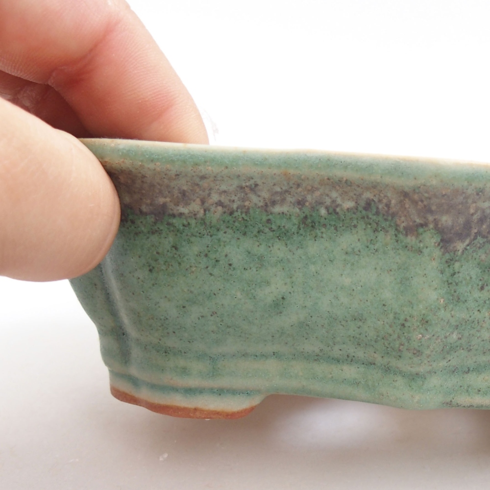 kerámia bonsai tál 22 x 17 x 5 cm, zöld