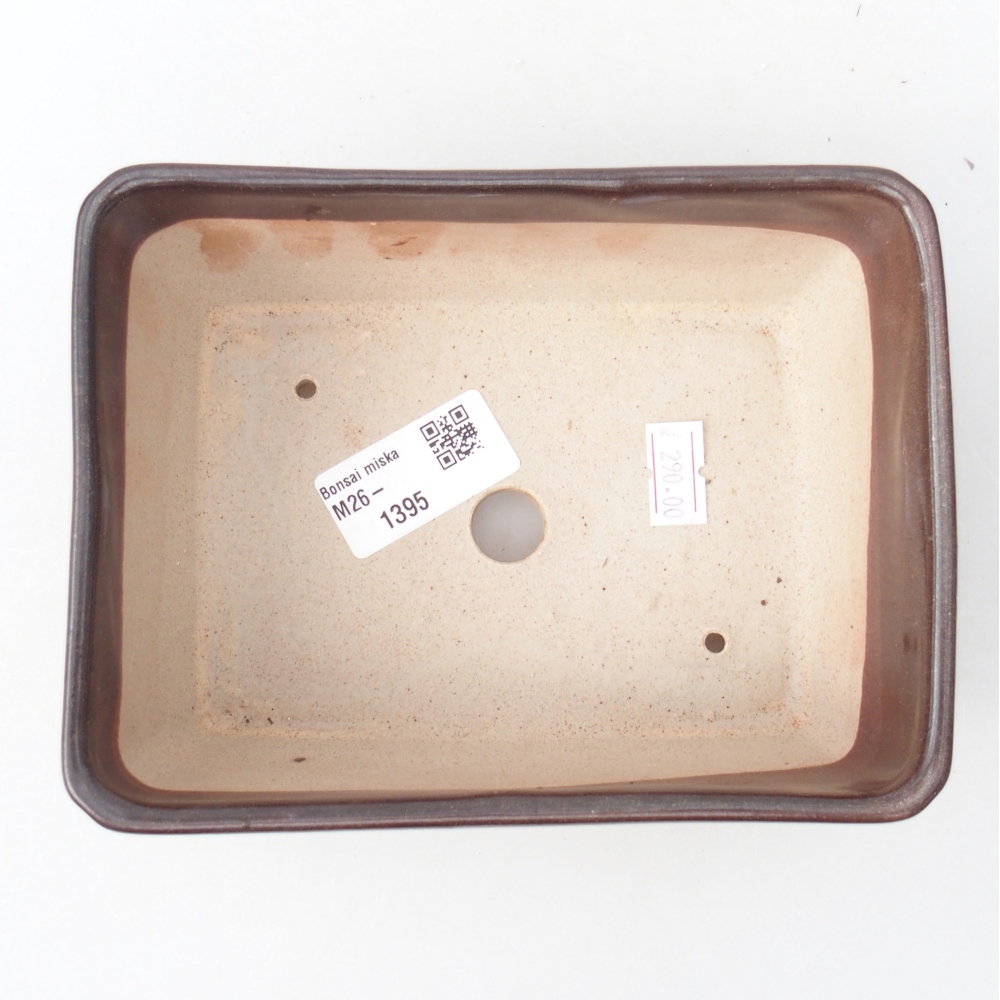 kerámia bonsai tál 15,5 x 11,5 x 6 cm, barna