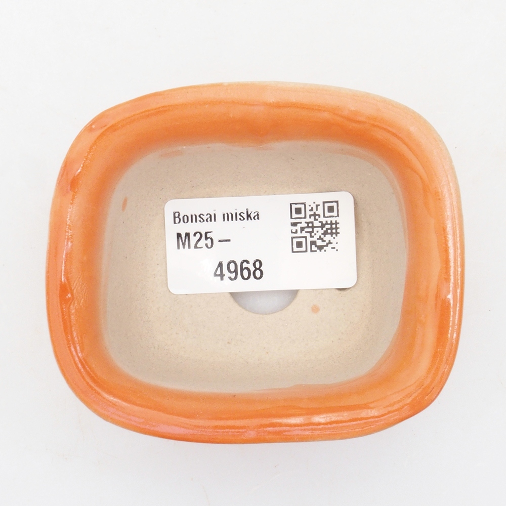 Mini bonsai tál 7 x 6 x 3,5 cm, narancssárga