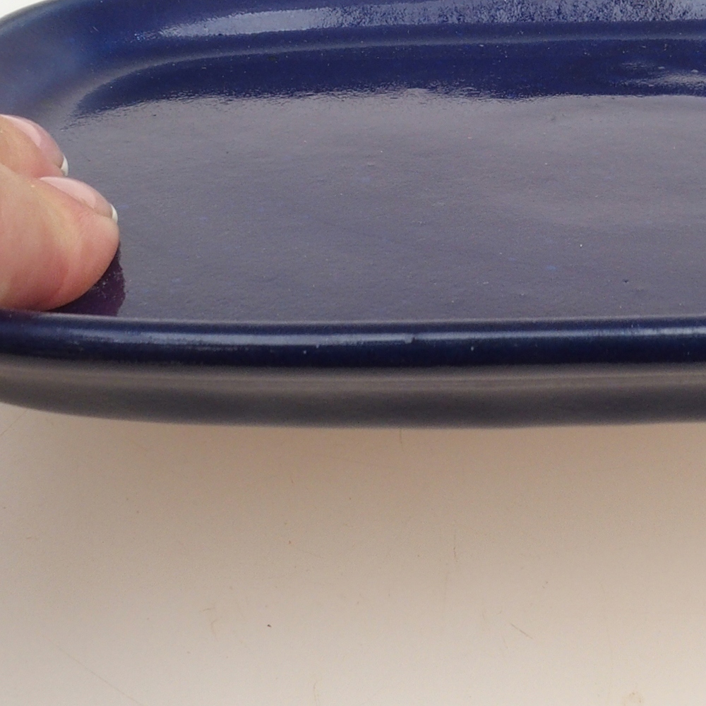 Kerámia csészealj H25 - 20,5 x 14,5 x 1,5 cm - kék