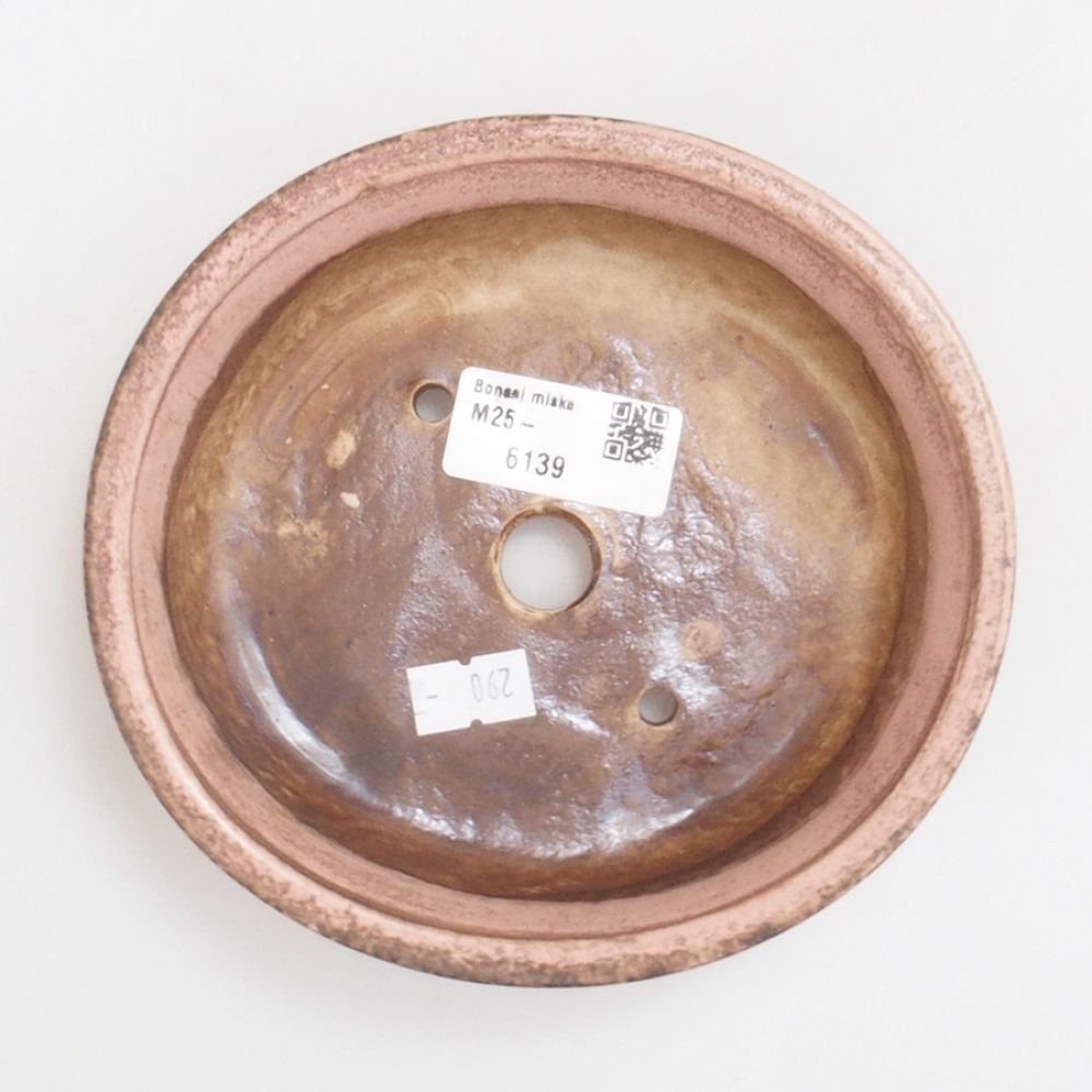 kerámia bonsai tál 10 x 8,5 x 4 cm, barna