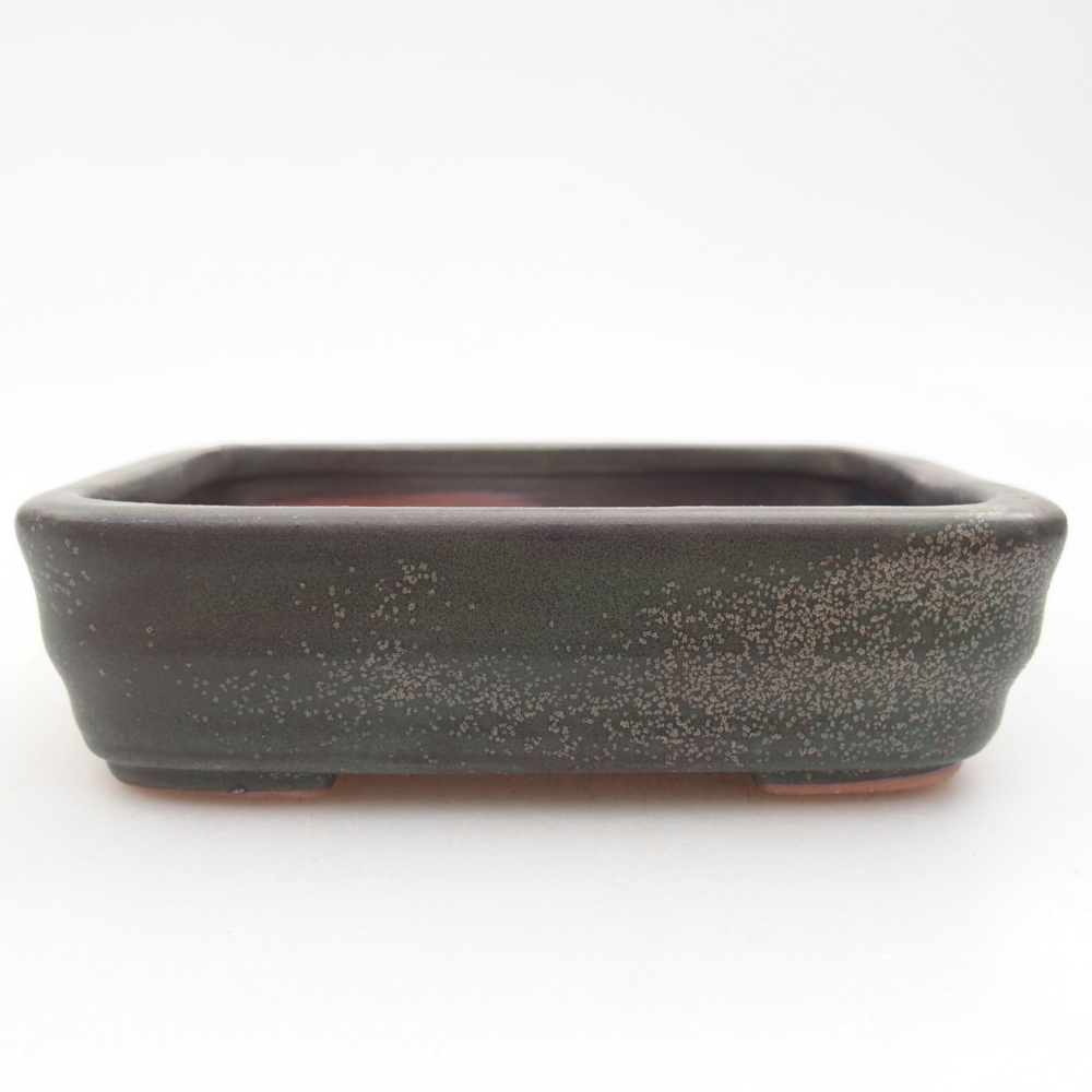 kerámia bonsai tál 11 x 8 x 3 cm, szürke