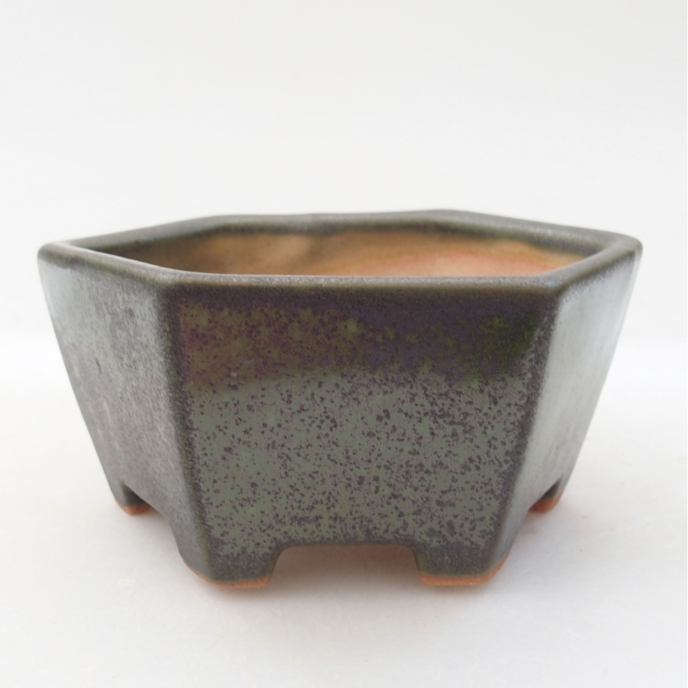 kerámia bonsai tál 10 x 9 x 5 cm, zöld