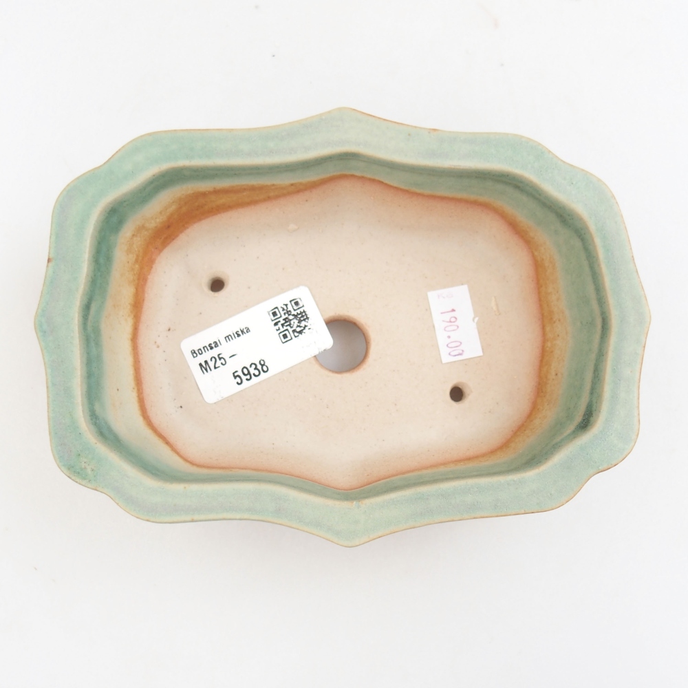 kerámia bonsai tál 22 x 17 x 5 cm, zöld