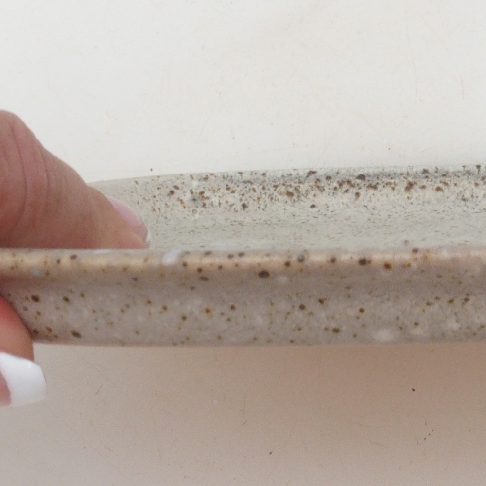 Kerámia csészealj H02 - 17,5 x 12 x 1 cm - bézs színű