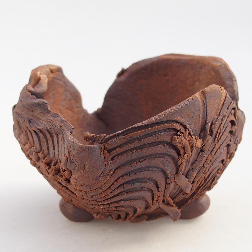 Kerámia kagyló 8,5 x 8,5 x 6,5 cm , barna színű