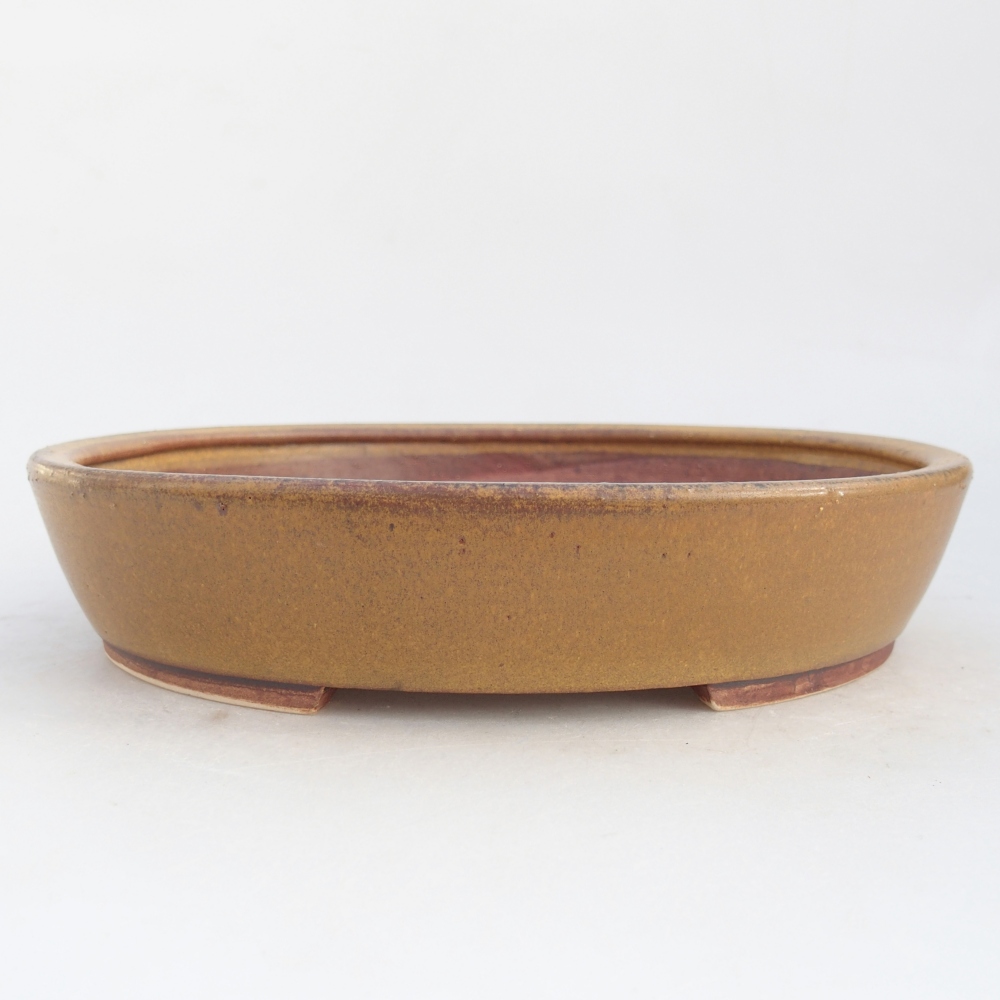 kerámia bonsai tál 21 x 19 x 4,5 cm, barna
