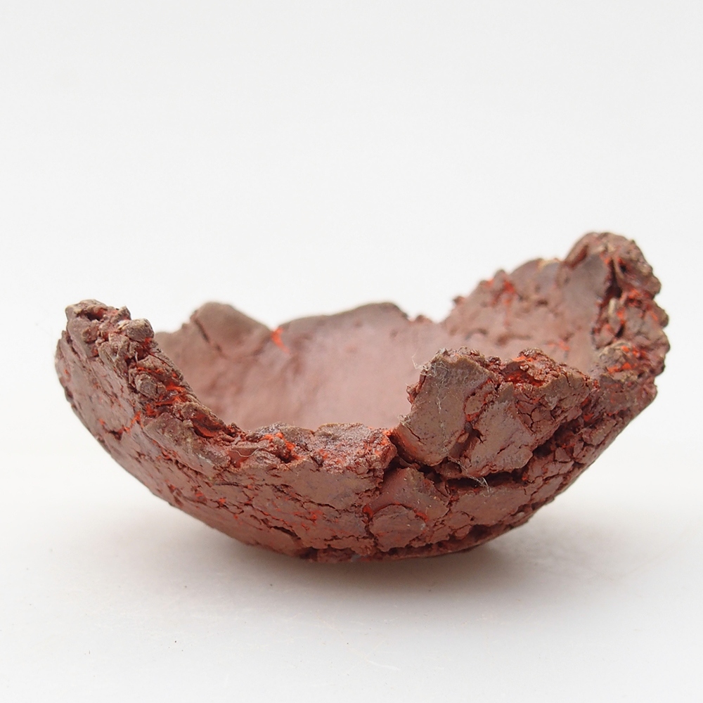 Kerámia kagyló 7 x 7 x 4 cm , narancssárga színű