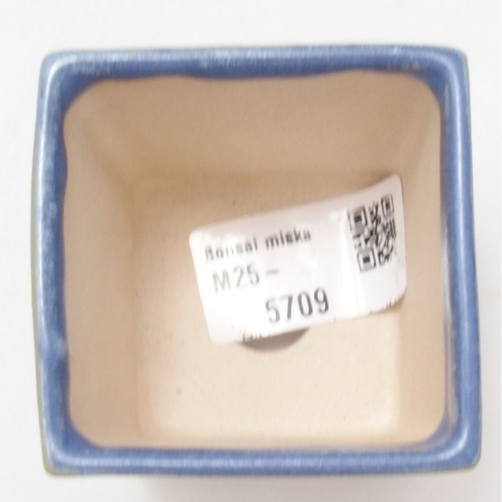 Mini bonsai tál 5,5 x 5,5 x 6,5 cm, kék színben