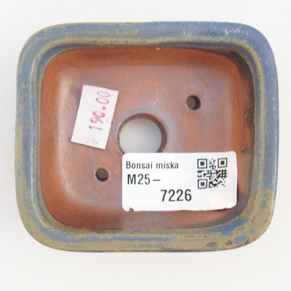 kerámia bonsai tál 14,5 x 10,5 x 4,5 cm, kék színű