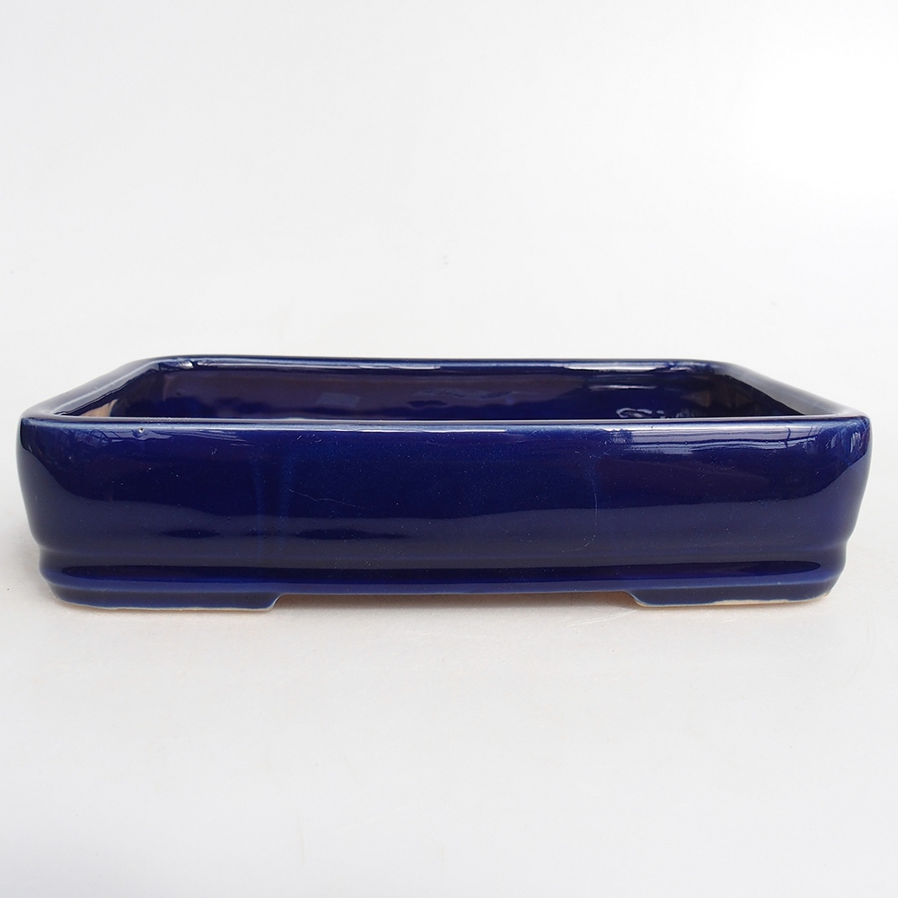 kerámia bonsai tál 18 x 13 x 4 cm, kék színben