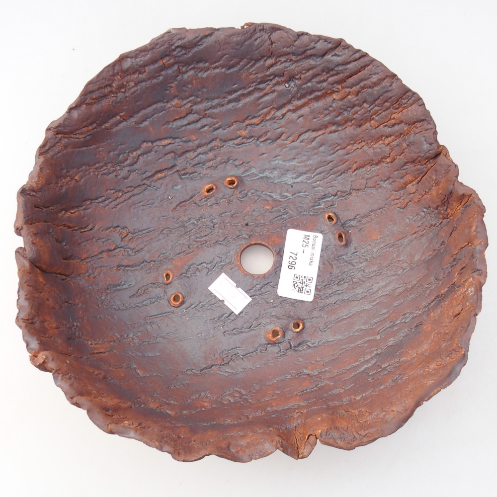 Kerámia kagyló 23 x 23 x 7 cm , színe barna