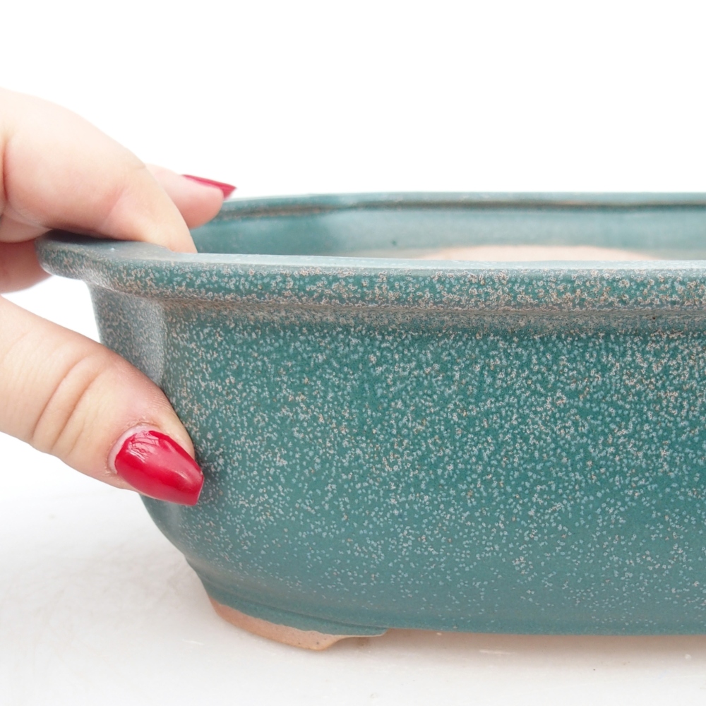 kerámia bonsai tál 22 x 18 x 7,5 cm, kék színben