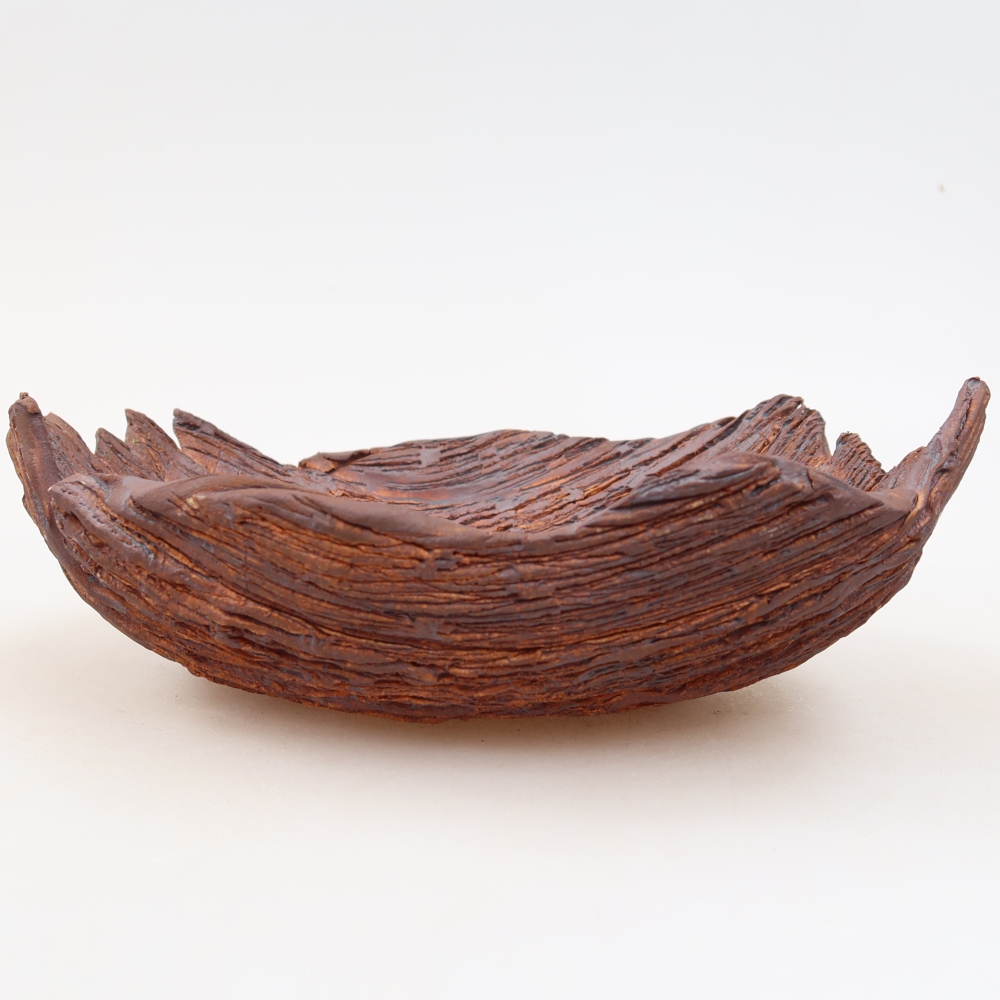 Kerámia héj  20 x 17 x 7,5 cm, barna színű