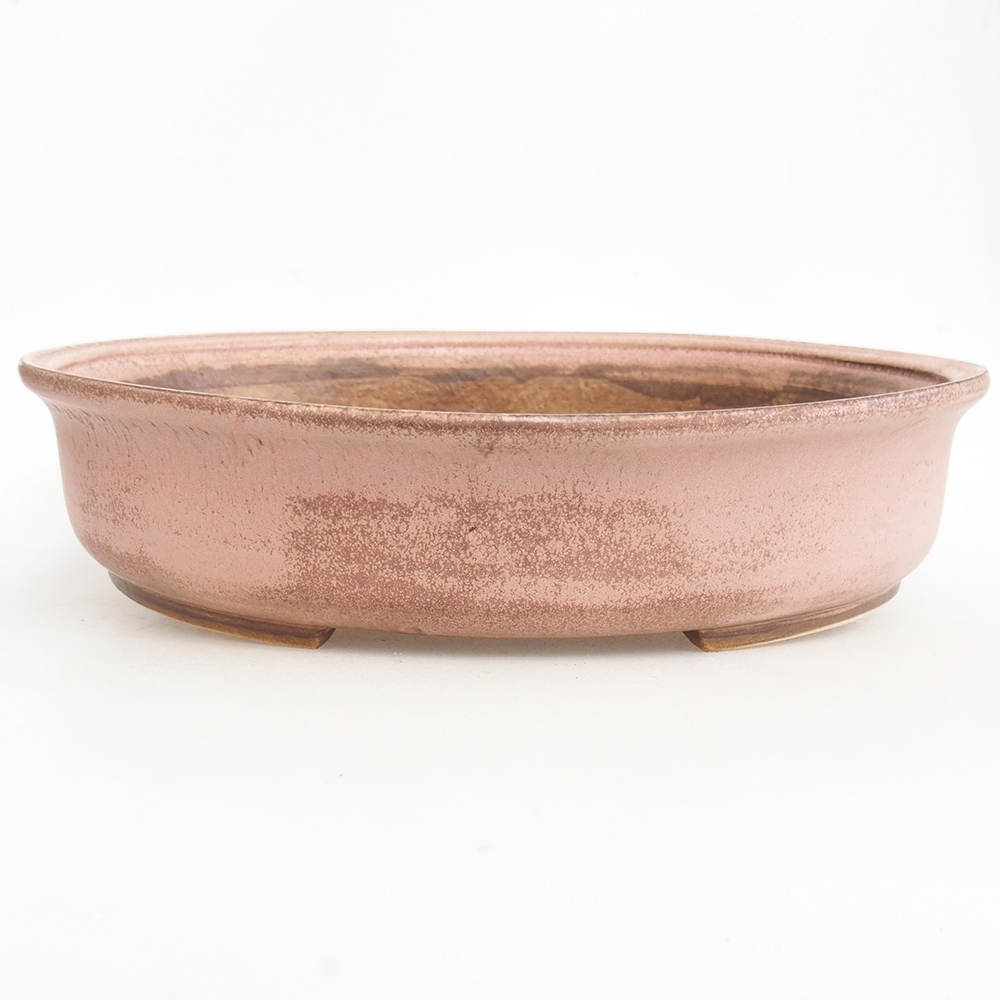 kerámia bonsai tál 32,5 x 28 x 7,5 cm, rózsaszínű