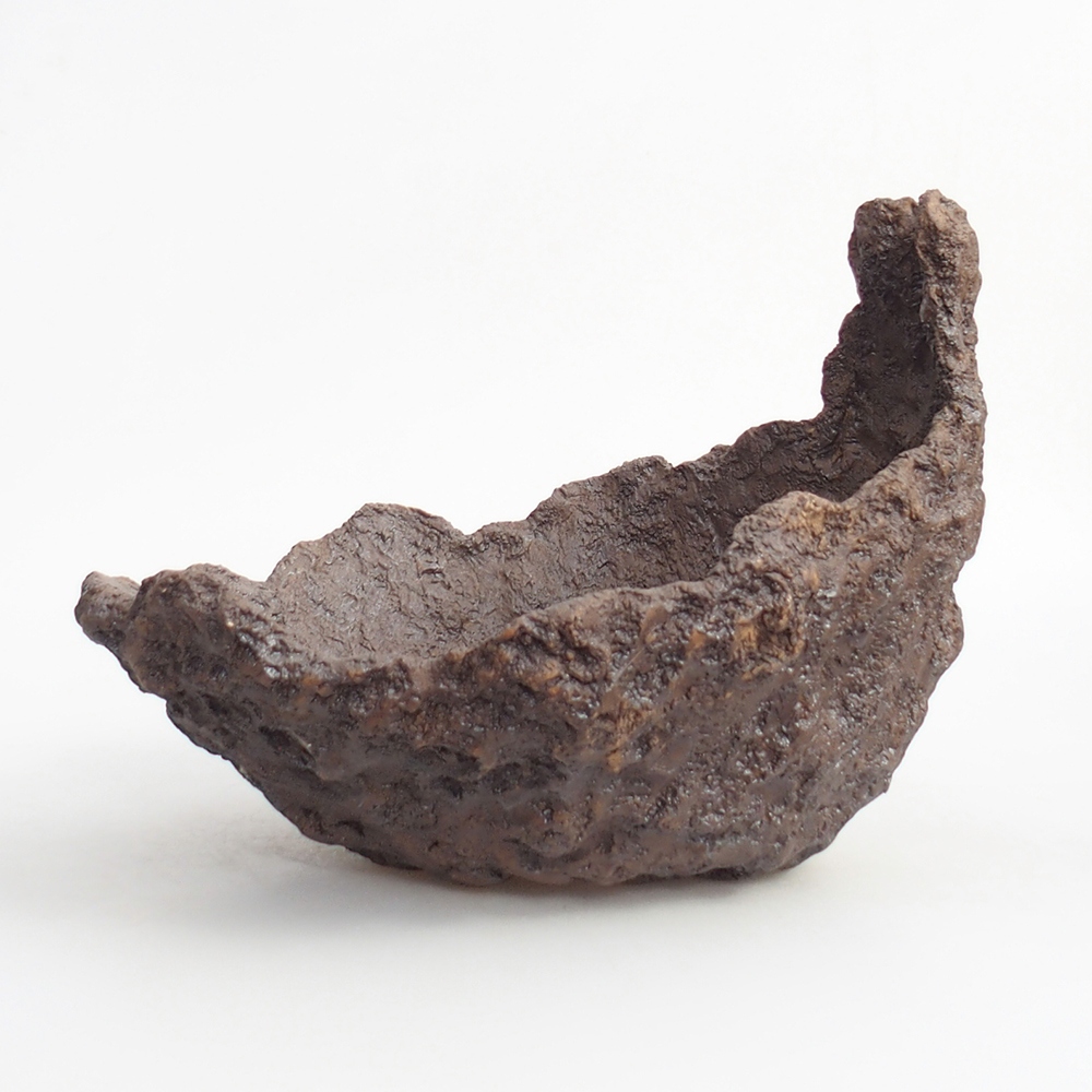 Kerámia kagyló 19 x 15 x 14 cm , barna színű