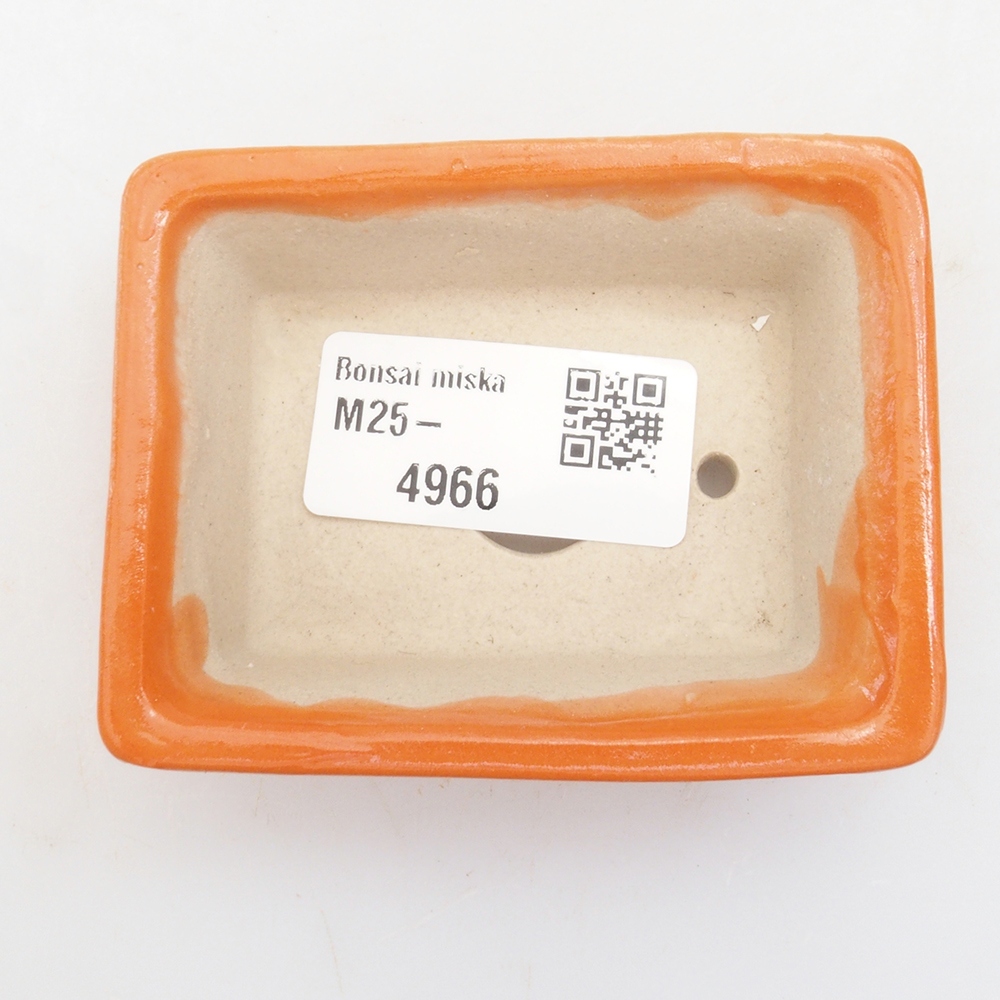 Mini bonsai tál 7,5 x 6 x 2,5 cm, narancssárga