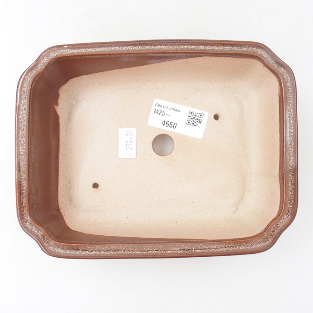 kerámia bonsai tál 18 x 13,5 x 5 cm, barna