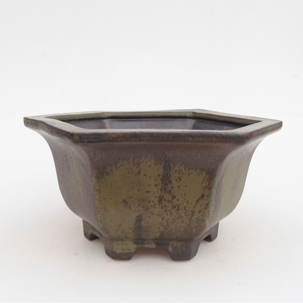 kerámia bonsai tál 18,5 x 16,5 x 9 cm, barna