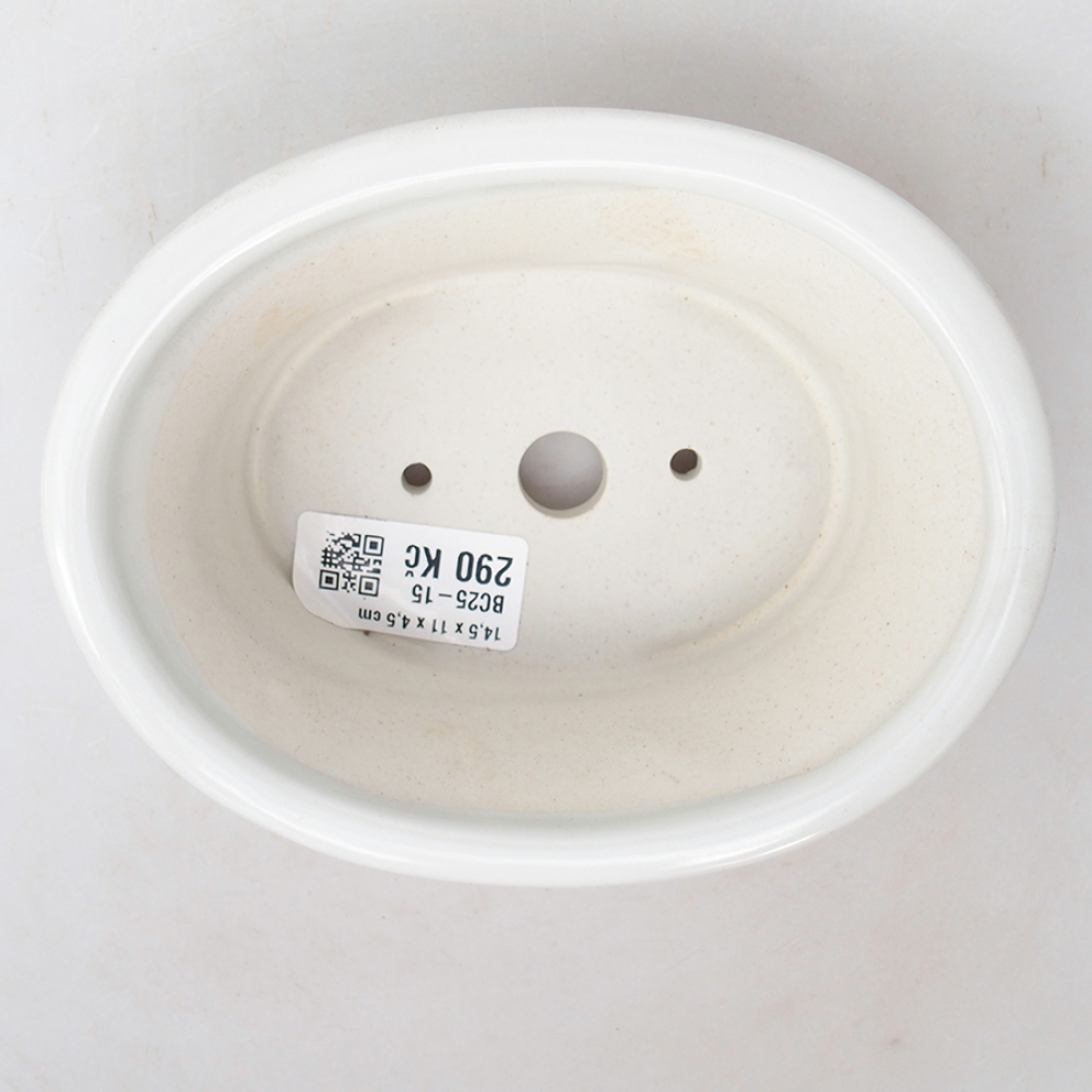 kerámia bonsai tál 14,5 x 11 x 4,5 cm, fehér színű