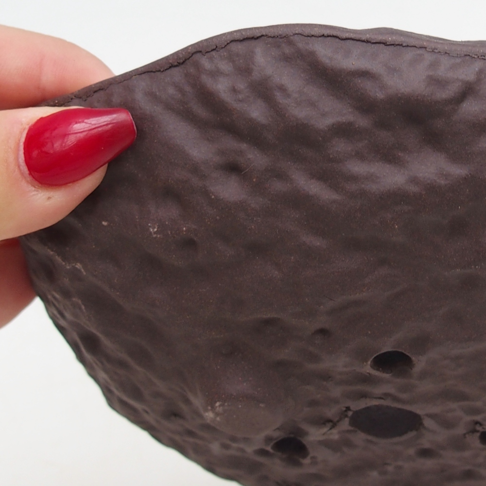 Kerámia kagyló 15,5 x 15 x 4 cm , barna színű