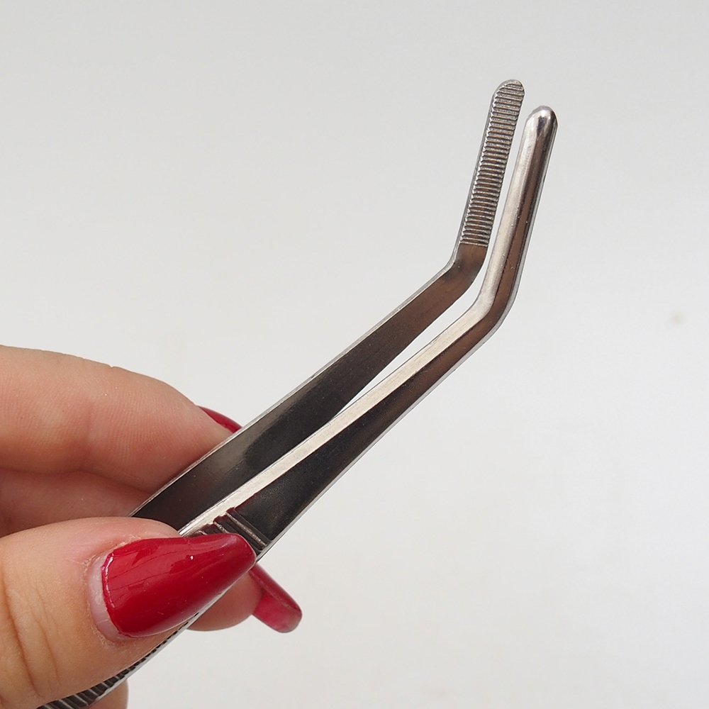 Spatula és hajlított csipesz 22 cm - rozsdamentes acél