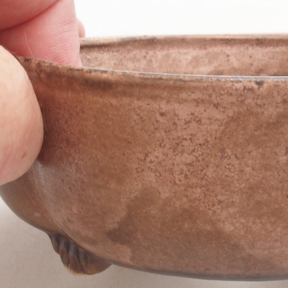 kerámia bonsai tál 10 x 8,5 x 4 cm, barna