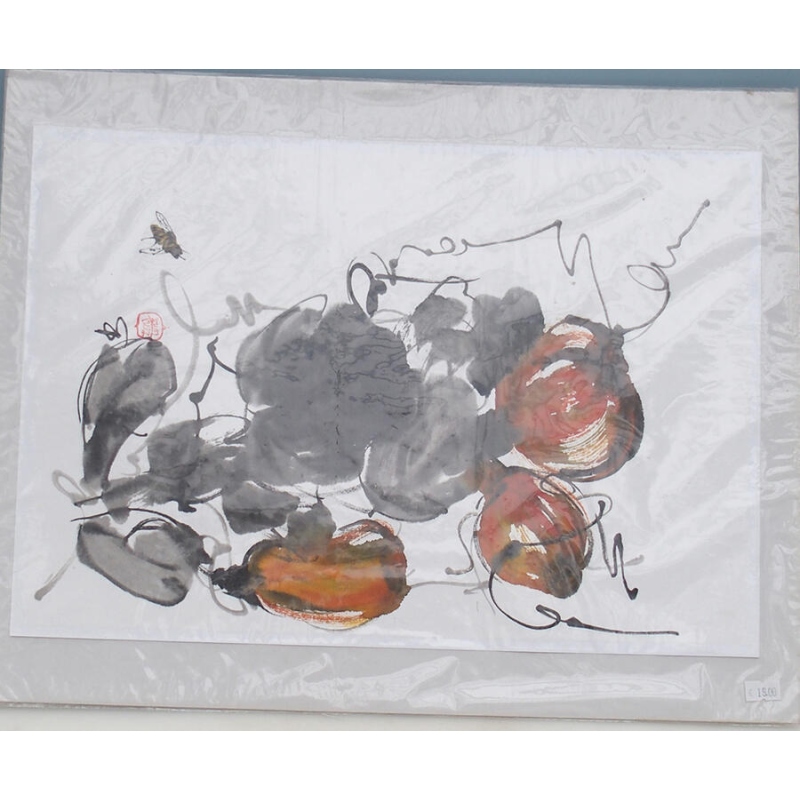 Kalligrafia - gyümölcs és méh