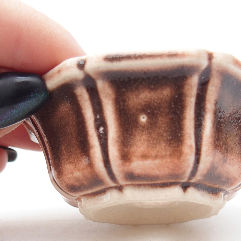 Mini bonsai tál 6 x 6 x 3 cm, rózsaszínű