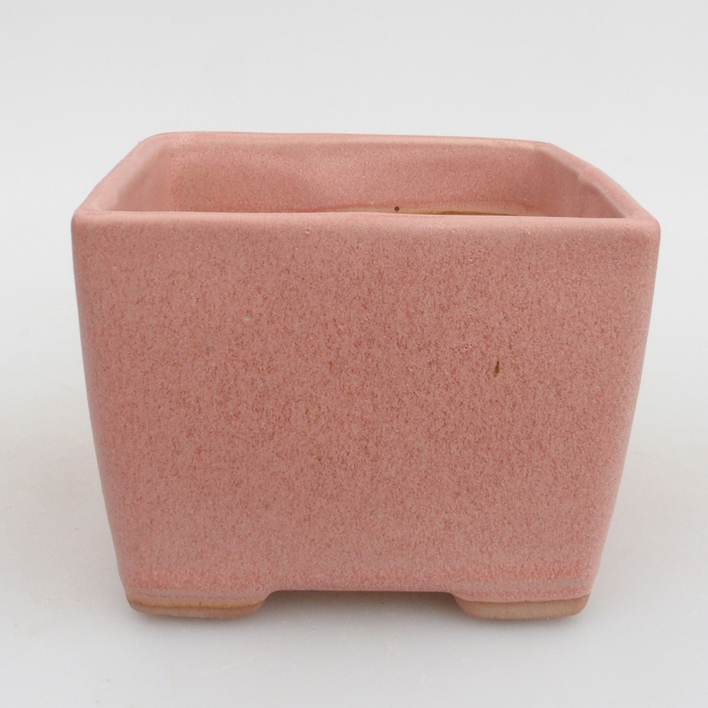 kerámia bonsai tál 11 x 11 x 8,5 cm, rózsaszínű