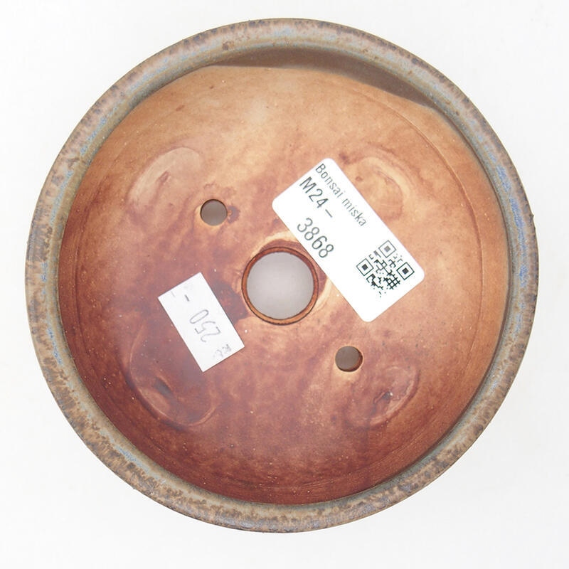 kerámia bonsai tál 10,5 x 10,5 x 4,5 cm, kék színben