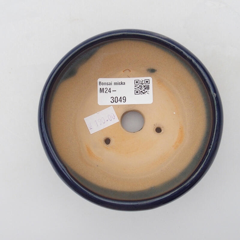 kerámia bonsai tál 10,5 x 10,5 x 4,5 cm, kék színben