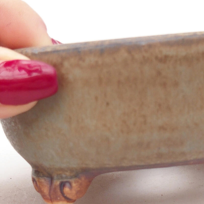 kerámia bonsai tál 10,5 x 10,5 x 4,5 cm, kék színben